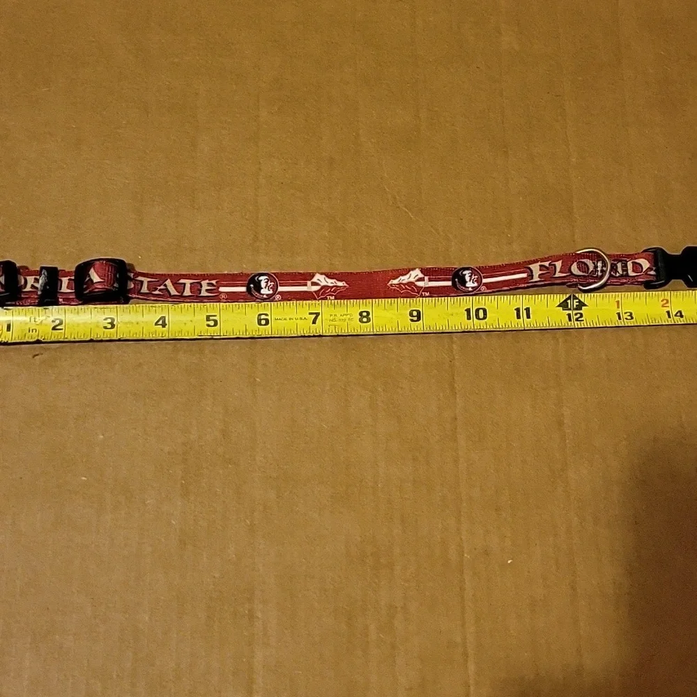 NWT: Florida State Seminoles Adjustable Dog Collar